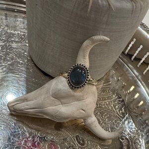 Moonstone blue sterling silver Ring size 10